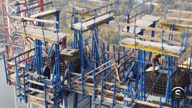 Запорожский мост сегодня. Работа на пилонах. Установка технологических люков