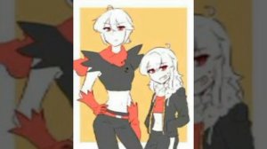 Fell Papyrus girl and fell sans girl best sister forever