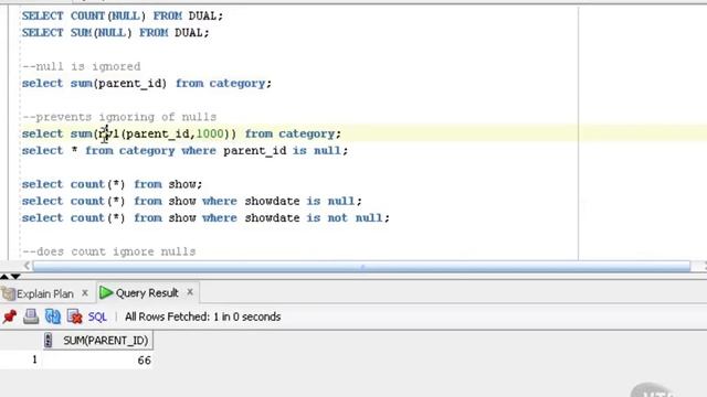 129 Group Functions & Null Values смотреть онлайн