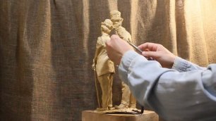 Скульптура. Скульптор Дмитрий Морозов. Изготовление статуэтки"Чарли Чаплин и полиция".