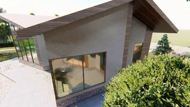 Облет дома. Архитектурная 3D визуализация смотреть онлайн