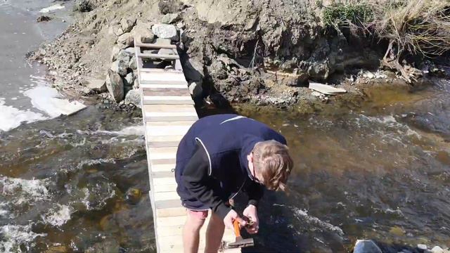 Ребята строят мост через "супер горная река"))))) смотреть онлайн