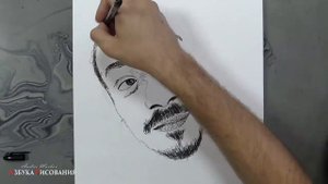 Как нарисовать портрет ручкой без отрыва руки! Техника рисования каракулями