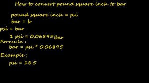 how to convert psi to bar - pressure converter