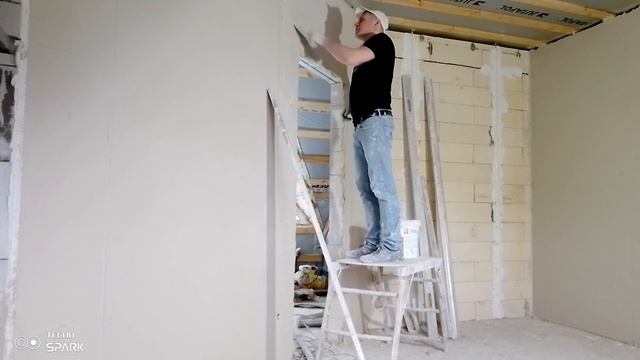 этап3-4. Подрезка штукатурки. Удаление маяков. смотреть онлайн