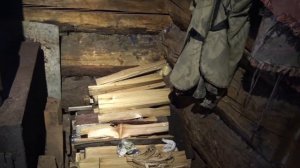 Зимовье промыслового охотника, таежная избушка, обустройство Видео 4К