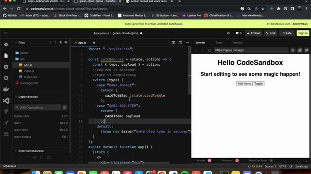 Redux : reducer functions and action with useReducer hook смотреть онлайн