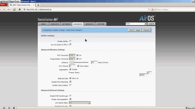 Настройка простой точки доступа Ubiquiti NanoStation M2 смотреть онлайн