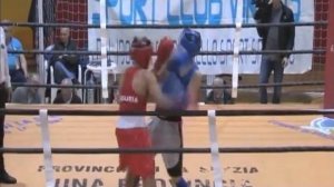 1123\16 Boxe Virtus incontro  Re VS El Badaouy  Prati di Vezzano 27\02\2016