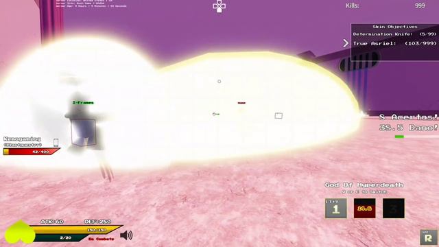 i defeated teamers and get 1000 kills on Undertale Test Place Reborn смотреть онлайн