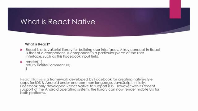 React Native Tutorial -1: Introduction