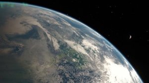 Вид земли из космоса в качестве 4К с успокаивающей музыкой.