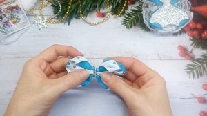 Нарядные и снежные бантики / МК из лент