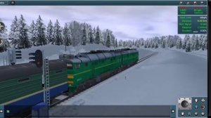 Тепловоз 2ТЭ116 с пассажирским поездом