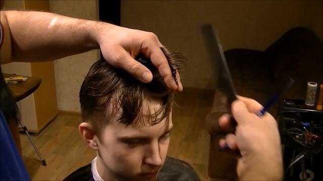 мужская стрижка модельная. Men's haircut смотреть онлайн