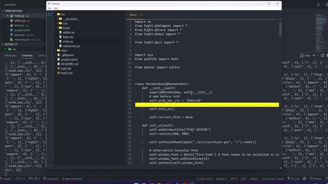 Create Your Own Code Editor in Python Using PyQt5 #4 - Creating Lexer & Custom Syntax Highlighting смотреть онлайн
