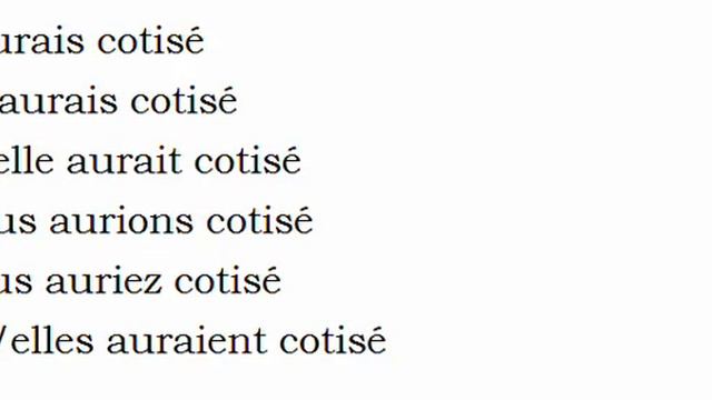 Изучение французского языка = Спряжение глаголов = Cotiser смотреть онлайн