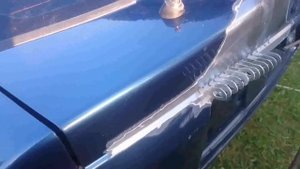 Рихтовка крышки споттером Iskra pull 2500