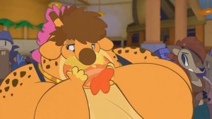 Giraffe furry weight gain animation