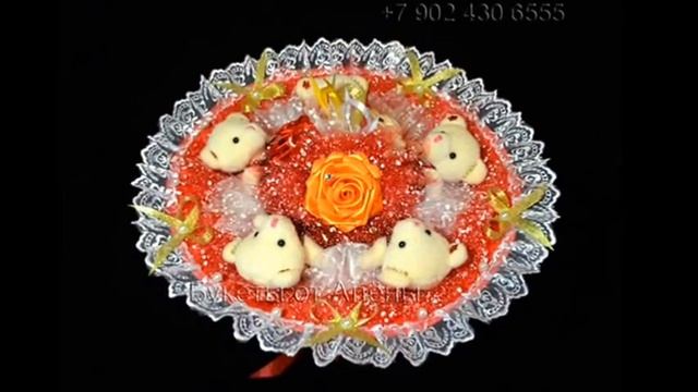 Букет из мишек: оригинальный подарок на День Валентина смотреть онлайн