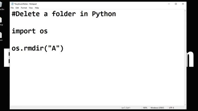 Python #47 | How to delete a folder in Python | Hindi | EasyExamNotes.com | Jayesh Umre смотреть онлайн