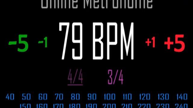Metronomo Online - Online Metronome - 79 BPM 3/4 смотреть онлайн
