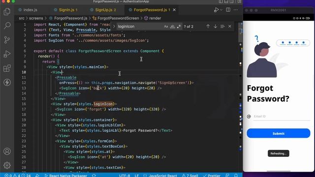 Forgot Password Screen In React Native | React Native Forgot Password UI App смотреть онлайн
