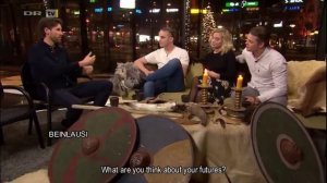 Interview Aftenshowet (Alex Hogh Andersen, Ida Marie Nielsen and Marco Ilso from Vikings)