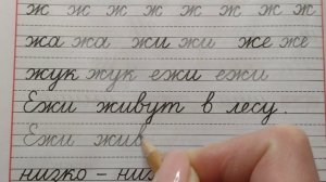 Строчная /маленькая буква ж, стр.6, часть 4. Прописи 1 класс (В.Г. Горецкий, Н.А. Федосова).