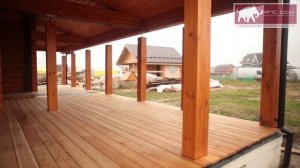 Обзор построенного дома из клееного бруса по проекту "Канцлер" - компания АПС ДСК