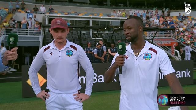 Brian Lara reacts to the West Indies' historic win over Australia at the Gabba |  Fox Cricket