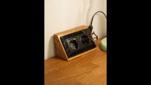 Как сделать настольную розетку из дуба .