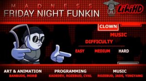 Madness Combat FNF Tricky mod Friday Night Funkin' main menu in Project Nexus style all characters
