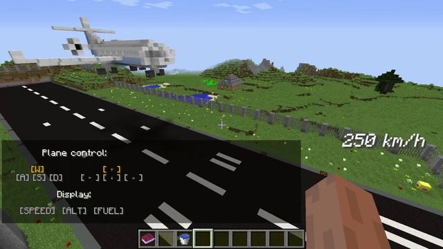 Самолёт в Minecraft.