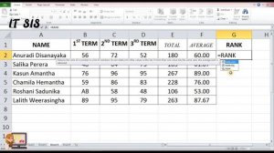 EXCEL RANK | MS excel Sinhala  | Sinhala tutorial | 2020 | Excel for beginner (clear explanation)