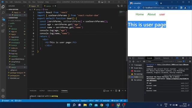 useSearchParams and setSearchParmas in react js