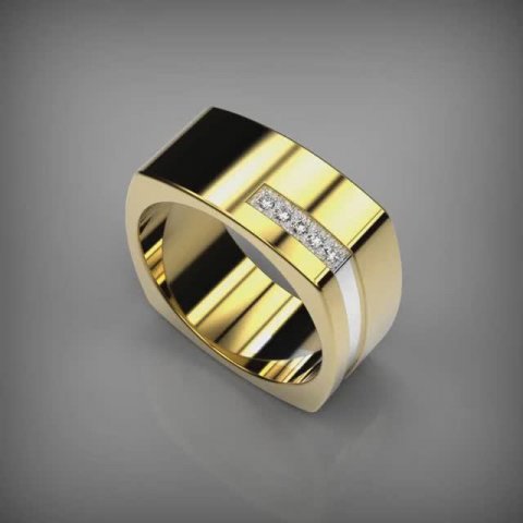 Кольцо широкое