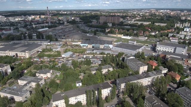 Аэро обзор Телевышка, Советский пр-т, ул. Нарвская, Ген  Озерова Кирова, Мусоргского, Калужская