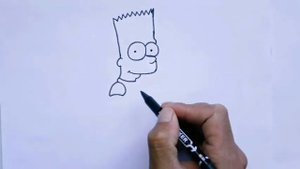 Как нарисовать Барта Симпсона, How to draw a Bart Simpson. Просто рисуем.
