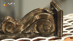 214. Темный мрамор из белого гибса