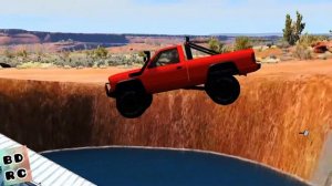 Cars vs Giant Pit #1 - BeamNG.Drive