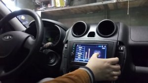 Первый тест 2din магнитолы на android на Лада Гранта