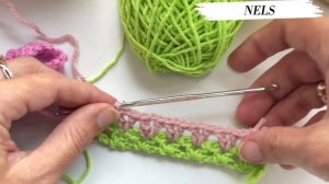 Простой узор из остатков пряжи крючком.    Зиг заг или галочка для покрывала- пледа