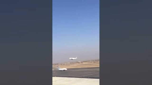 Аэропорт Ош. Ил-76 Il-76 take off Osh International Airport