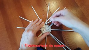 Плетение из газет для самых начинающих - цветочек! Подробный МК!