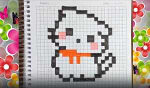 Рисуем Кошечку по клеткам