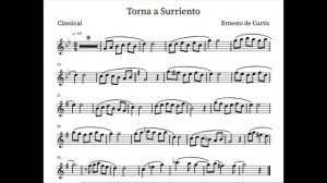 Come Back to Sorrento (Torna a Surriento - Recorder) - Sheet Music Play-Along