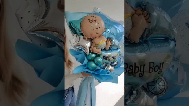 Подари радость самой Любимой💙Очень красивый букет "С Рождением Сына"👶  #гендерпати#скоромама