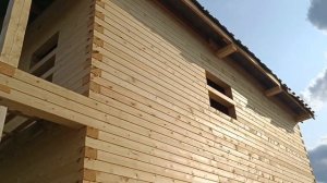 Дом из профилированного бруса 190х140 с плоской крышей размером 9х10,3