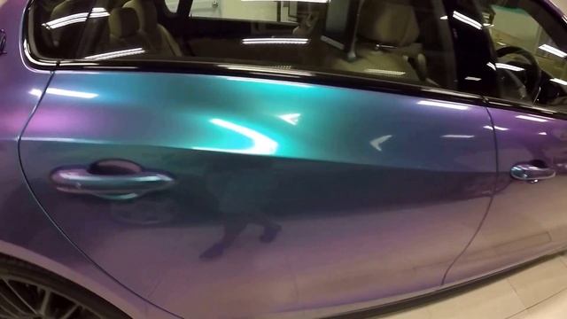 Car Wrap - Gloss Chameleon turquoise lavender Maserati Quattroporte by Wrap Workz Hong Kong смотреть онлайн